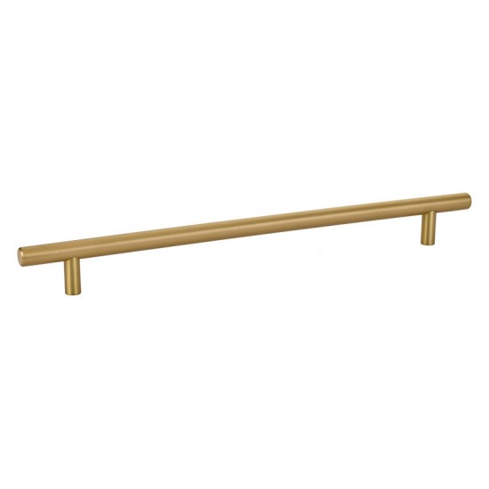 Emtek Solid Brass 10" c.c. Cabinet Bar Pull - 12-1/2" Overall Length (Satin Brass)