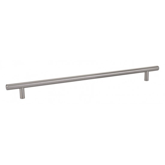 Emtek Solid Brass 12" Center-to-Center Cabinet Bar Pull - 14-1/2" Overall Length (Satin Nickel)