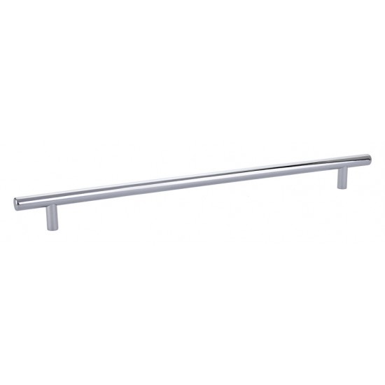 Emtek Solid Brass 12" Center-to-Center Cabinet Bar Pull - 14-1/2" Overall Length (Polished Chrome)