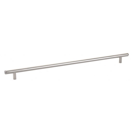 Emtek Solid Brass 16" Center-to-Center Cabinet Bar Pull - 18-1/2" Overall Length (Polished Nickel)