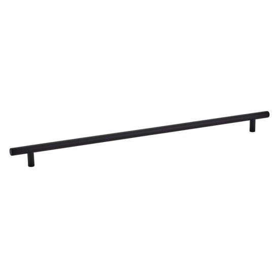 Emtek Solid Brass 16" Center-to-Center Cabinet Bar Pull - 18-1/2" Overall Length (Flat Black)