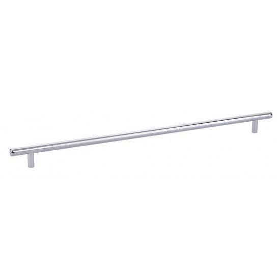 Emtek Solid Brass 16" c.c. Cabinet Bar Pull - 18-1/2" Overall Length (Polished Chrome)