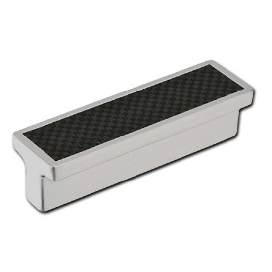 Emtek Carbon Fiber 3" Center-to-Center Cabinet Pull - (Black/Satin Nickel)