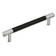 Emtek Carbon Fiber 12" Center-to-Center Bar Cabinet Pull - (Black/Satin Nickel)