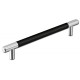 Emtek Carbon Fiber 8" Center-to-Center Bar Cabinet Pull - (Black/Chrome)