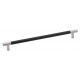 Emtek Carbon Fiber 10" Center-to-Center Bar Cabinet Pull - (Black/Satin Nickel)