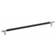 Emtek Carbon Fiber 12" Center-to-Center Bar Cabinet Pull - (Black/Satin Nickel)