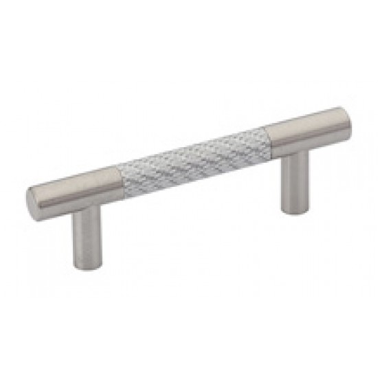 Emtek Carbon Fiber 3" Center-to-Center Bar Cabinet Pull - (Silver/Satin Nickel)