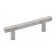 Emtek Carbon Fiber 3-1/2" Center-to-Center Bar Cabinet Pull - (Silver/Satin Nickel)