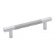 Emtek Carbon Fiber 4" Center-to-Center Bar Cabinet Pull - (Silver/Chrome)