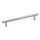 Emtek Carbon Fiber 6" Center-to-Center Bar Cabinet Pull - (Silver/Satin Nickel)