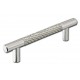 Emtek Carbon Fiber 6" Center-to-Center Bar Cabinet Pull - (Silver/Satin Nickel)