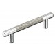 Emtek Carbon Fiber 6" Center-to-Center Bar Cabinet Pull - (Silver/Chrome)