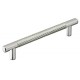 Emtek Carbon Fiber 12" Center-to-Center Bar Cabinet Pull - (Silver/Satin Nickel)