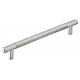 Emtek Carbon Fiber 16" Center-to-Center Bar Cabinet Pull - (Silver/Satin Nickel)