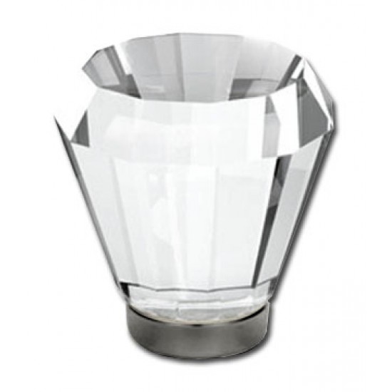 Emtek 1-1/4" Brookmont Glass Cabinet Knob - (Pewter)