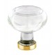 Emtek 1-1/4" Georgetown Glass Cabinet Knob - (Satin Brass)