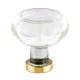 Emtek 1-3/4" Georgetown Glass Cabinet Knob - (Satin Brass)