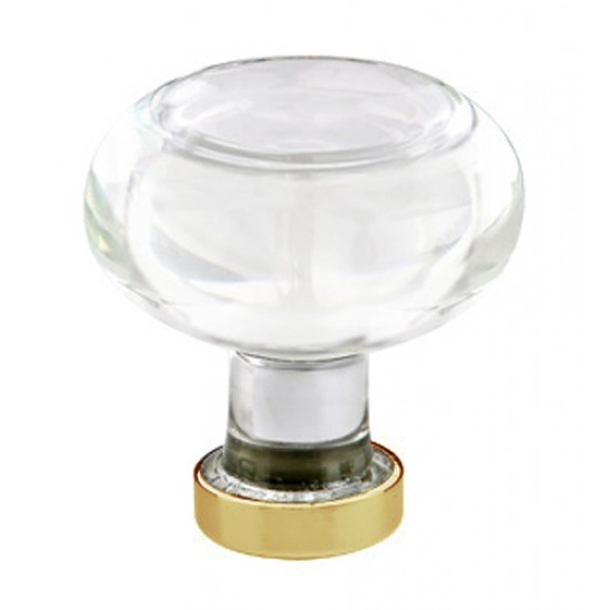 Emtek 1-3/4" Georgetown Glass Cabinet Knob - (Polished Brass)