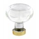 Emtek 1-1/4" Georgetown Glass Cabinet Knob - (Polished Brass)