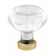 Emtek 1-3/4" Georgetown Glass Cabinet Knob - (Polished Brass)