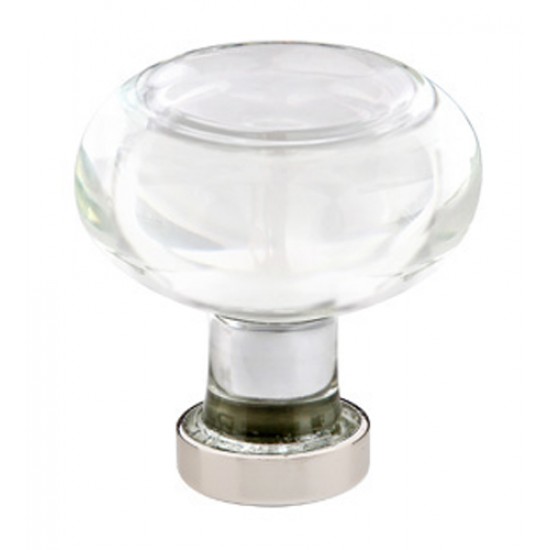 Emtek 1-3/4" Georgetown Glass Cabinet Knob - (Polished Nickel)