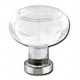 Emtek 1-3/4" Georgetown Glass Cabinet Knob - (Satin Nickel)