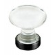 Emtek 1-1/4" Hampton Crystal Cabinet Knob - (Flat Black)