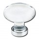 Emtek 1-1/4" Hampton Glass Cabinet Knob - (Polished Chrome)