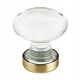 Emtek 1-1/4" Hampton Glass Cabinet Knob - (Polished Brass)