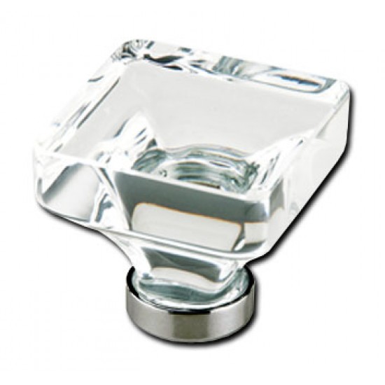 Emtek 1-3/8" Lido Glass Cabinet Knob - (Pewter)