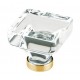 Emtek 1-5/8" Lido Glass Cabinet Knob - (Satin Brass)