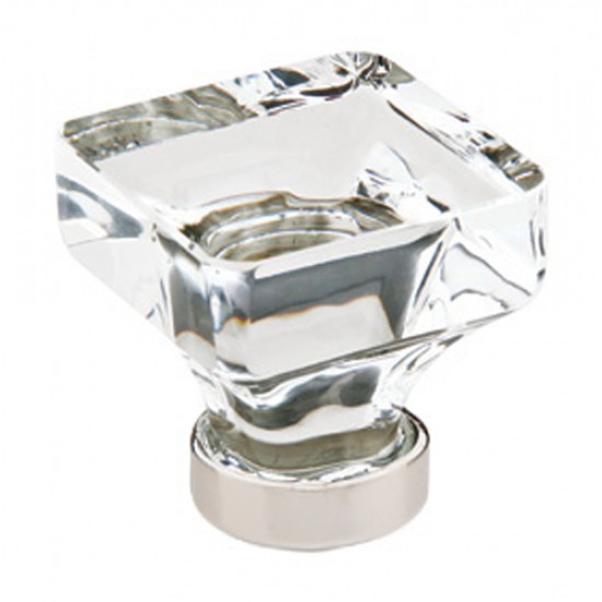 Emtek 1-5/8" Lido Glass Cabinet Knob - (Polished Nickel)