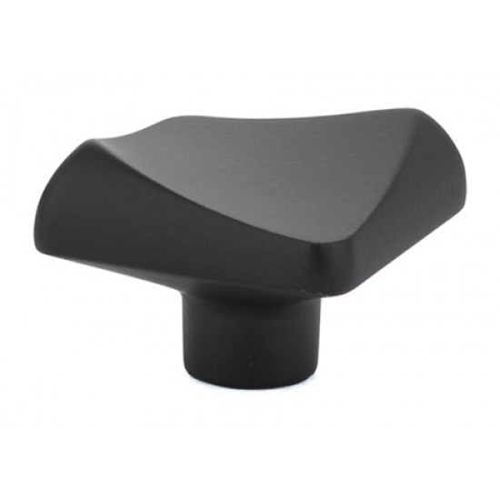 Emtek Curvilinear 1-1/4" Bezier Knob (Flat Black)