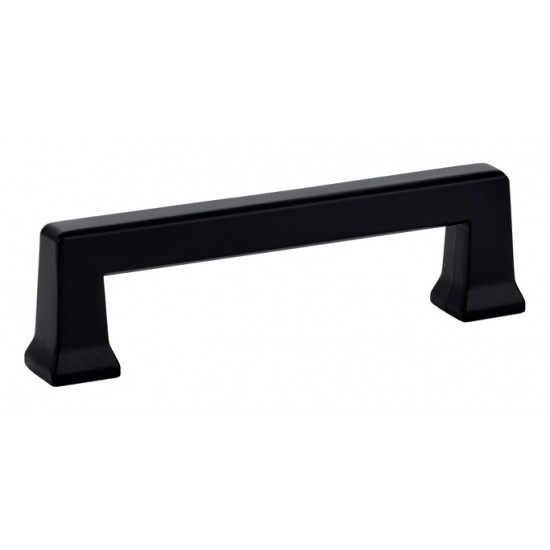 Emtek Art Deco 3-1/2" Center-to-Center Alexander Cabinet Pull (Flat Black)