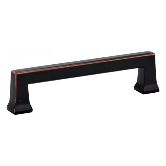 Emtek Art Deco 4" Center-to-Center Alexander Cabinet Pull (Oil Rubbed Bronze)