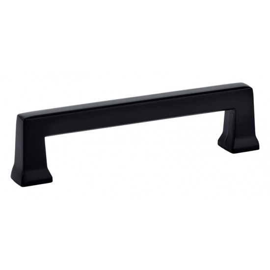 Emtek Art Deco 4" c.c. Alexander Cabinet Pull (Flat Black)