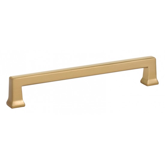 Emtek Art Deco 6" Center-to-Center Alexander Cabinet Pull (Satin Brass)