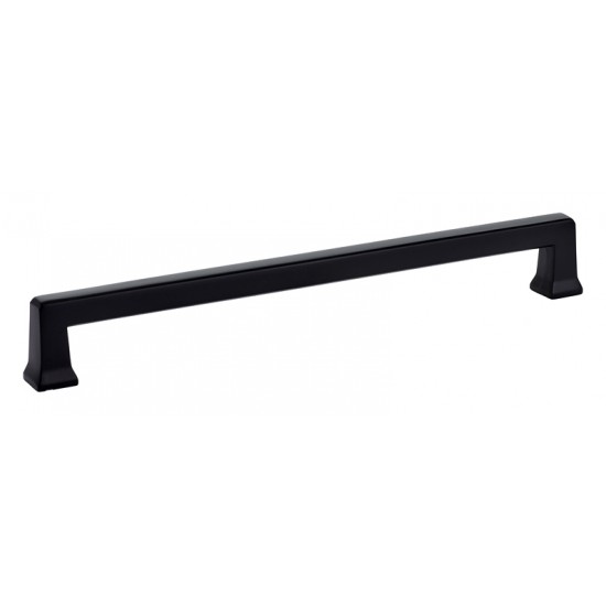 Emtek Art Deco 8" Center-to-Center Alexander Cabinet Pull (Flat Black)