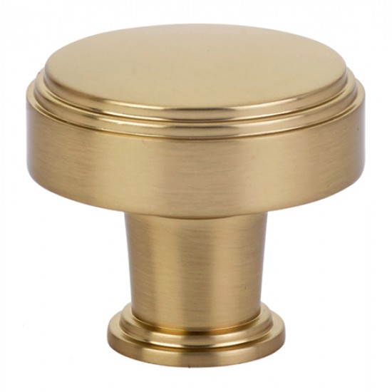 Emtek Art Deco 1-5/8" Newport Cabinet Knob (Satin Brass)