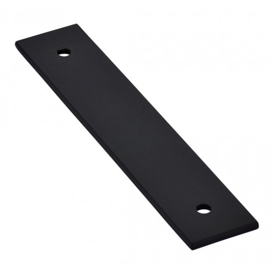 Emtek Art Deco 4" Center-to-Center Backplate for Pulls (Flat Black)