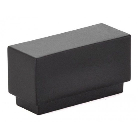 Emtek Urban Modern 1" Center-to-Center Cinder Cabinet Knob (Flat Black)