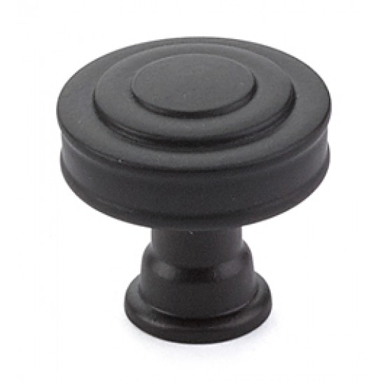 Emtek Transitional Heritage 1-1/4" Glendon Cabinet Knob (Flat Black)