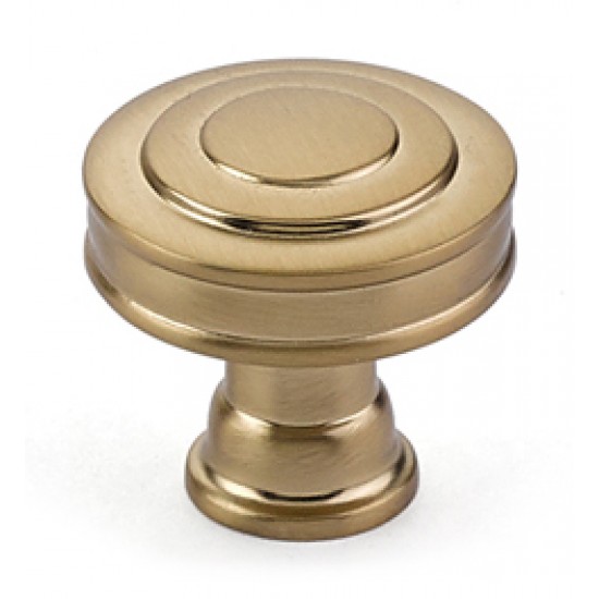 Emtek Transitional Heritage 1-1/4" Glendon Cabinet Knob (Satin Brass)