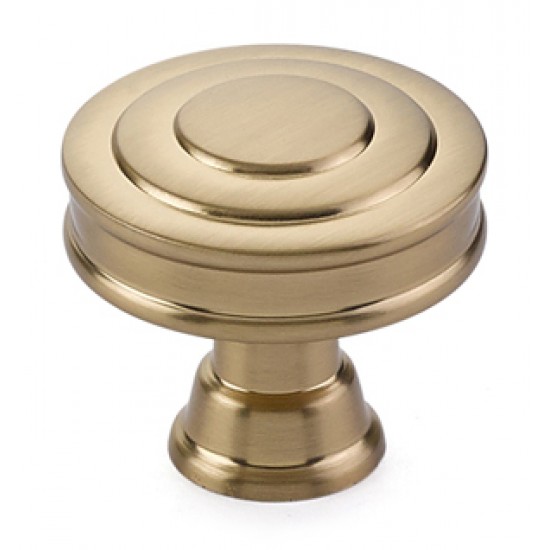 Emtek Transitional Heritage 1-5/8" Glendon Cabinet Knob (Satin Brass)