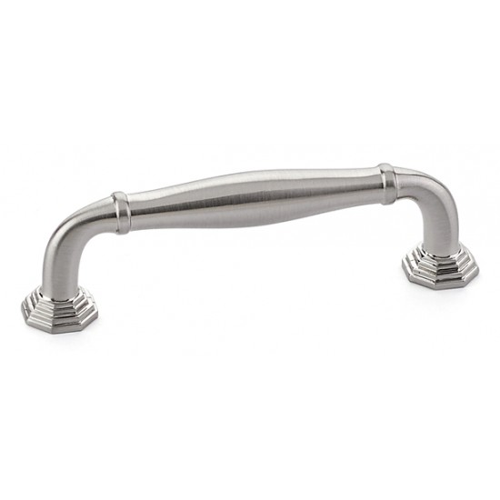 Emtek Transitional Heritage 3-1/2" Center-to-Center Blythe Cabinet Pull (Satin Nickel)