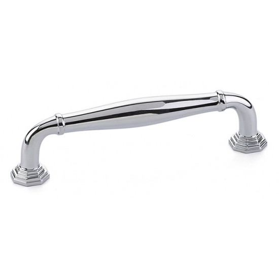 Emtek Transitional Heritage 4" Center-to-Center Blythe Cabinet Pull (Polished Chrome)