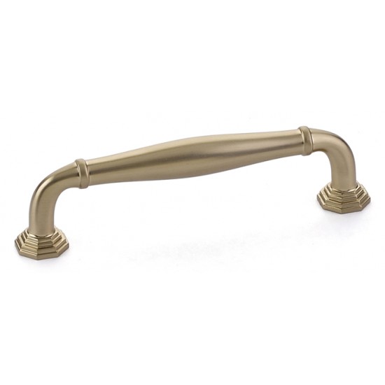 Emtek Transitional Heritage 4" c.c. Blythe Cabinet Pull (Satin Brass)