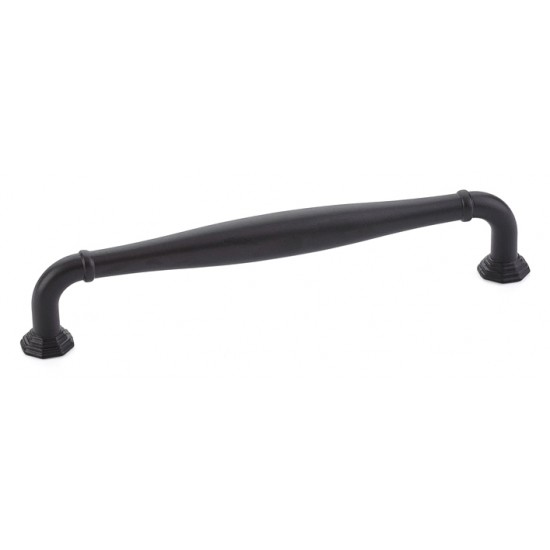 Emtek Transitional Heritage 6" Center-to-Center Blythe Cabinet Pull (Flat Black)