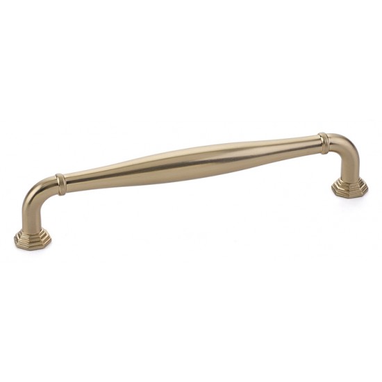 Emtek Transitional Heritage 6" Center-to-Center Blythe Cabinet Pull (Satin Brass)